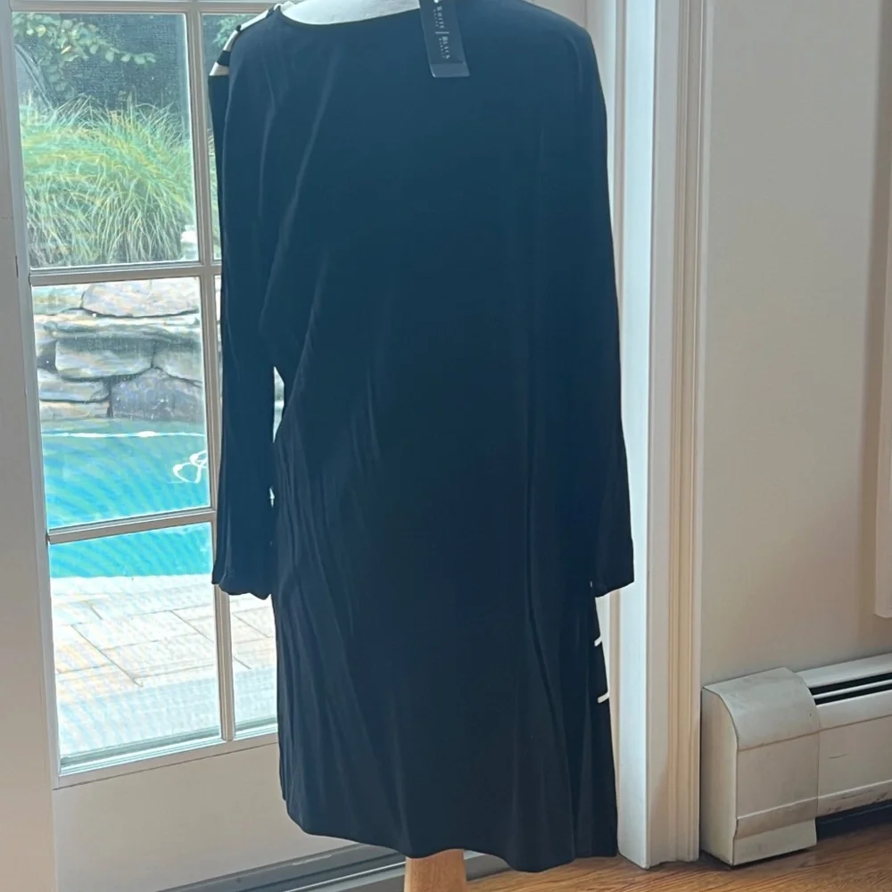NWT White House Black Market Cowl Neck Dress Women's size L - Picture 6 of 8